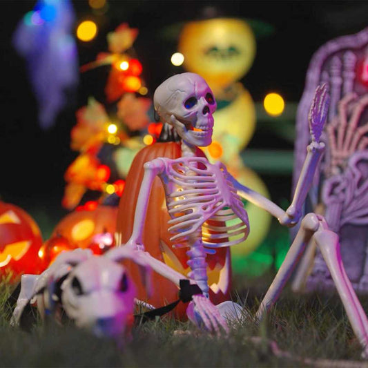 Halloween Decoration Skeleton 2 pcs White 155 x 38.5 cm