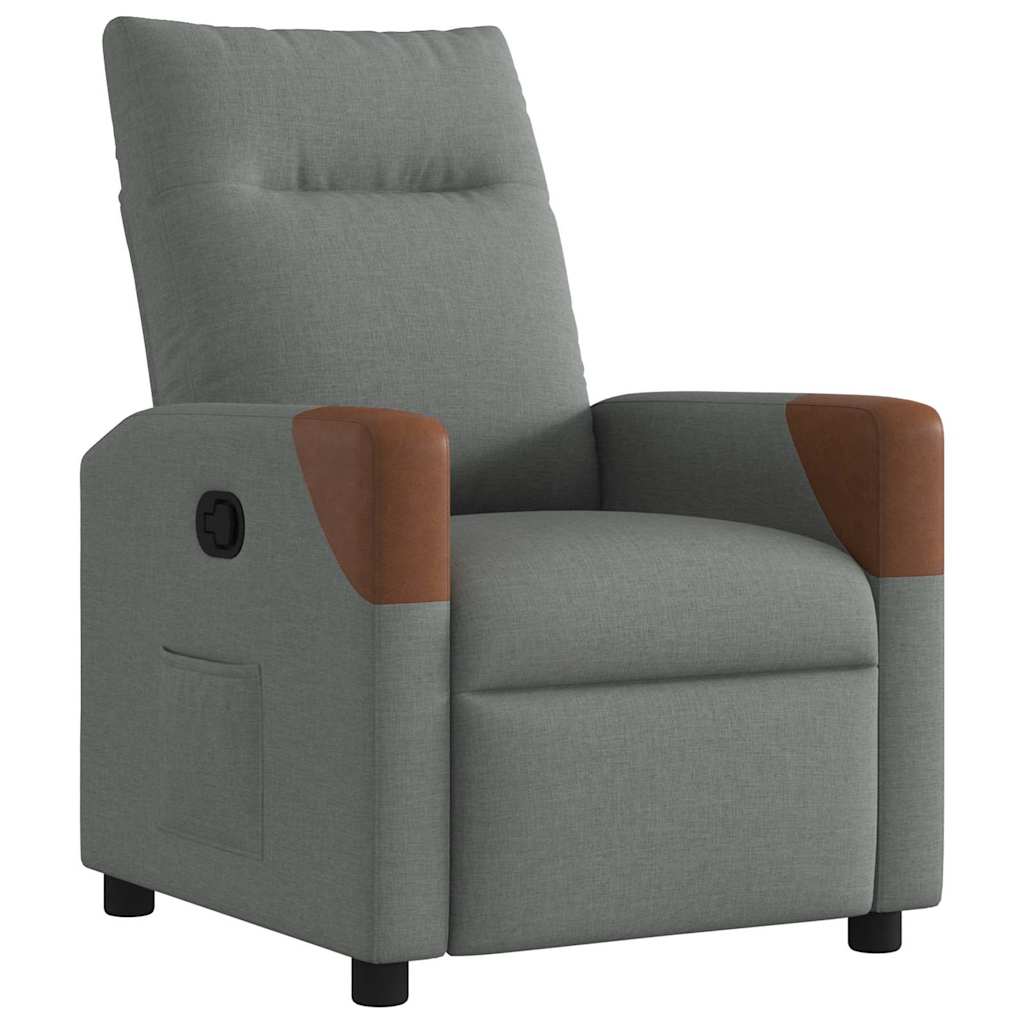 Recliner Chair Reclining Dark Grey 69 x 86 x 100 cm Fabric