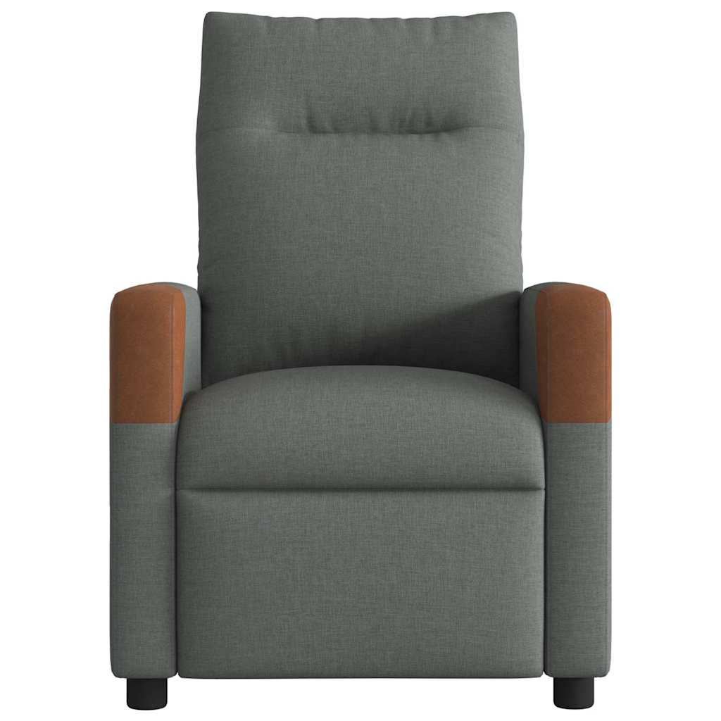 Recliner Chair Reclining Dark Grey 69 x 86 x 100 cm Fabric
