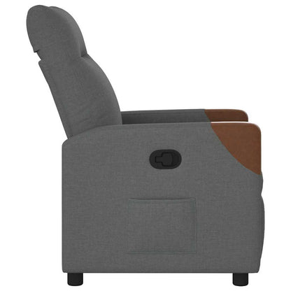 Recliner Chair Reclining Dark Grey 69 x 86 x 100 cm Fabric