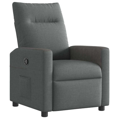 Recliner Chair Reclining Dark Grey 69 x 86 x 100 cm Fabric