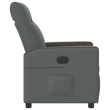 Recliner Chair Reclining Dark Grey 69 x 86 x 100 cm Fabric
