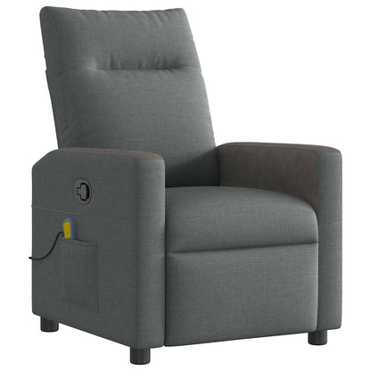 Massage Recliner Chair Dark Grey 69 x 86 x 100 cm Fabric
