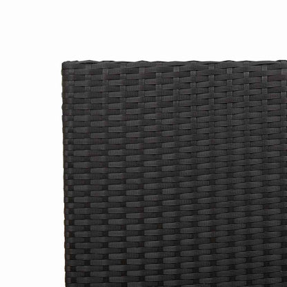 Garden Stacking Chairs 4 pcs Black and Brown