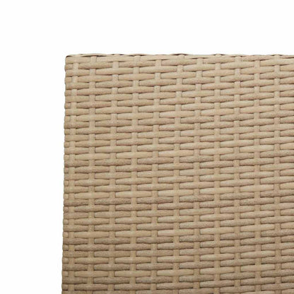 Garden Stacking Chairs 4 pcs Cream and Brown