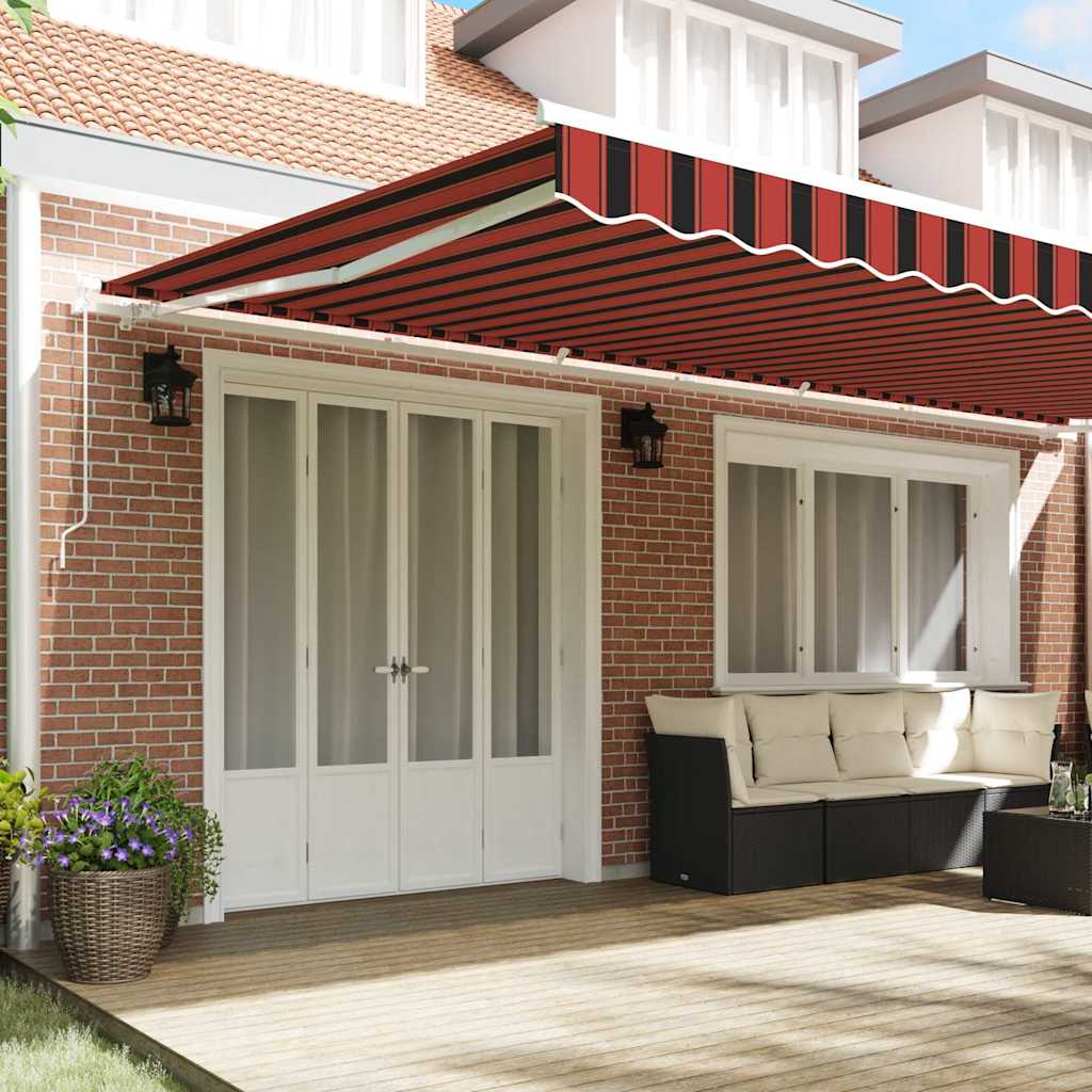 Retractable Awning Orange and Brown 600 x 300 cm Fabric