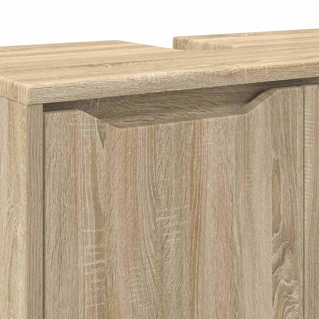 Bathroom Basin Cabinet with Shelf Sonoma Oak 60 x 30 x 60 cm