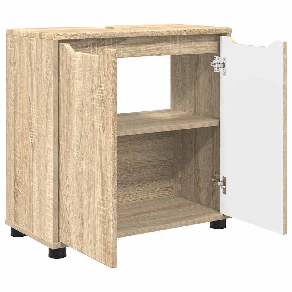 Bathroom Basin Cabinet with Shelf Sonoma Oak 60 x 30 x 60 cm