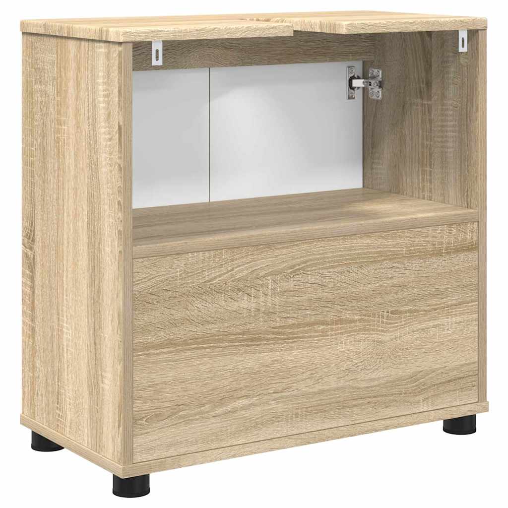Bathroom Basin Cabinet with Shelf Sonoma Oak 60 x 30 x 60 cm