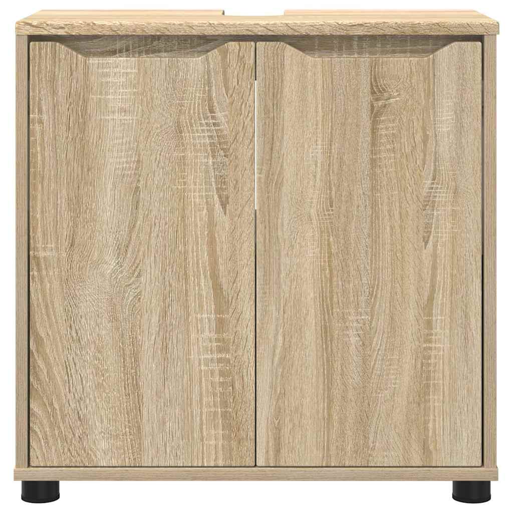 Bathroom Basin Cabinet with Shelf Sonoma Oak 60 x 30 x 60 cm