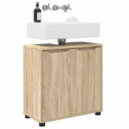 Bathroom Basin Cabinet with Shelf Sonoma Oak 60 x 30 x 60 cm