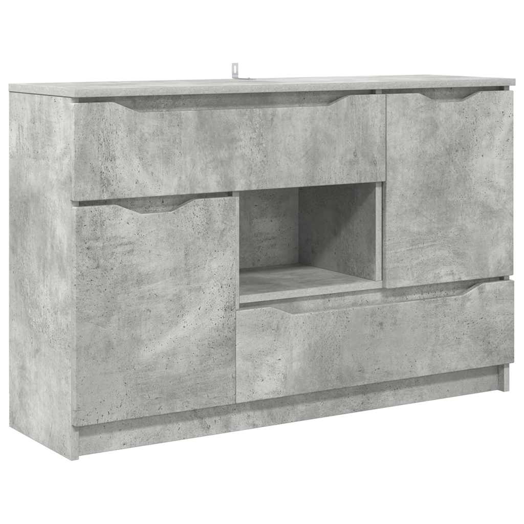 Sideboard Concrete Grey 100 x 30 x 65.6 Engineered Wood