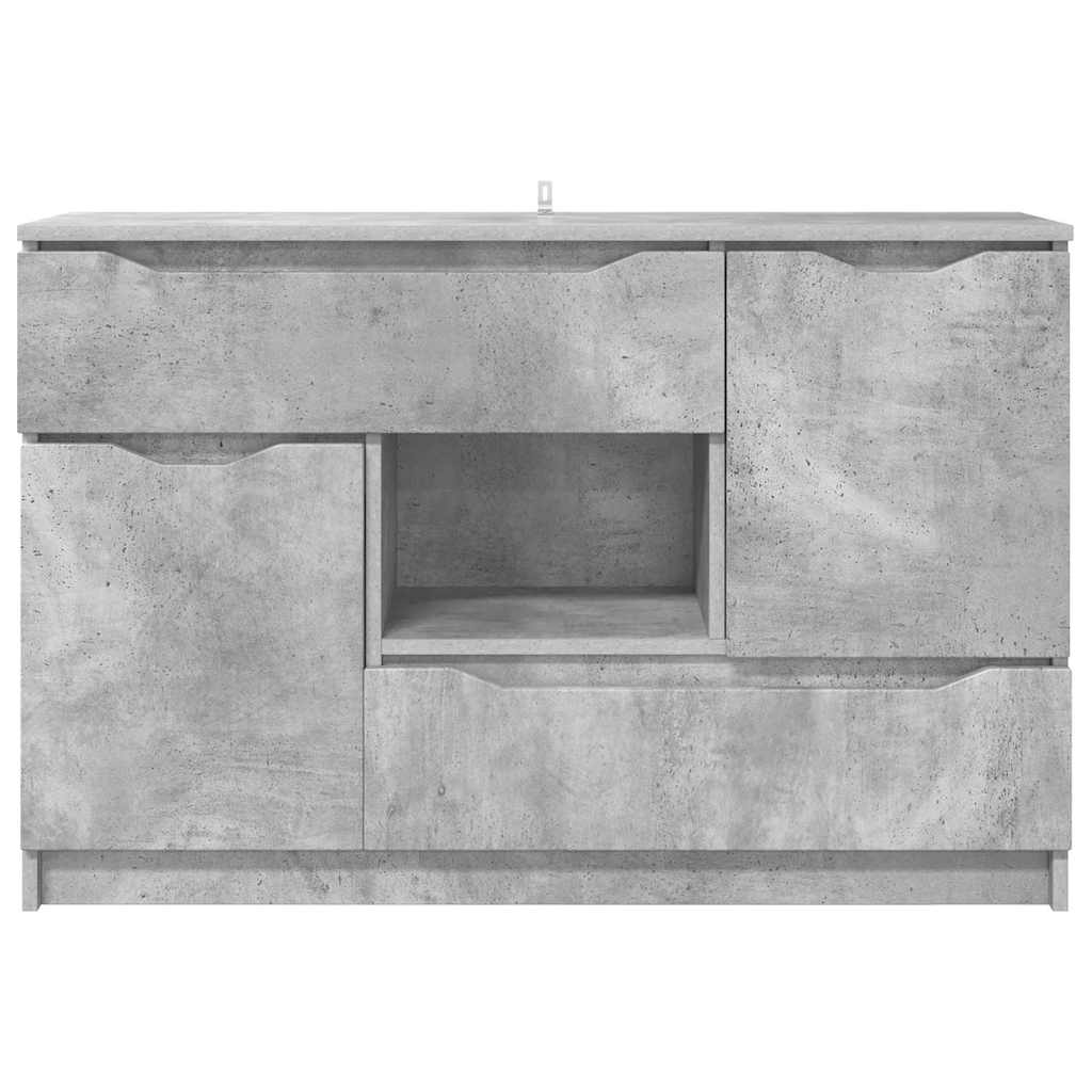 Sideboard Concrete Grey 100 x 30 x 65.6 Engineered Wood