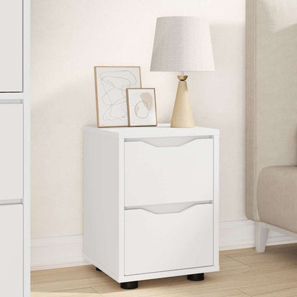 Bedside Table White 30.5 x 30 x 43 cm Engineered Wood
