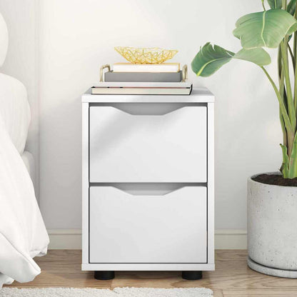 Bedside Table White 30.5 x 30 x 43 cm Engineered Wood