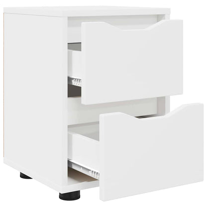 Bedside Table White 30.5 x 30 x 43 cm Engineered Wood