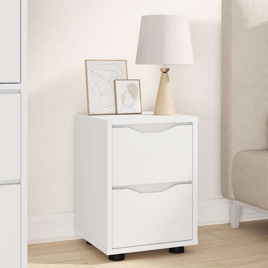 Bedside Tables 2 pcs White 30.5 x 30 x 43 cm Engineered Wood