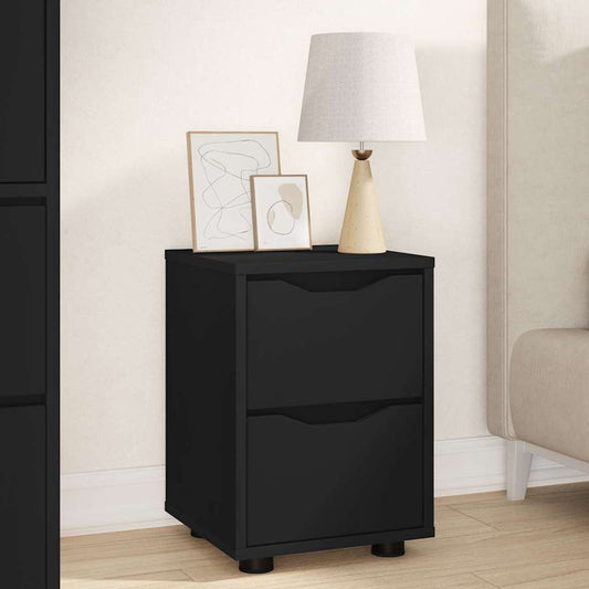 Bedside Table Black 30.5 x 30 x 43 cm Engineered Wood