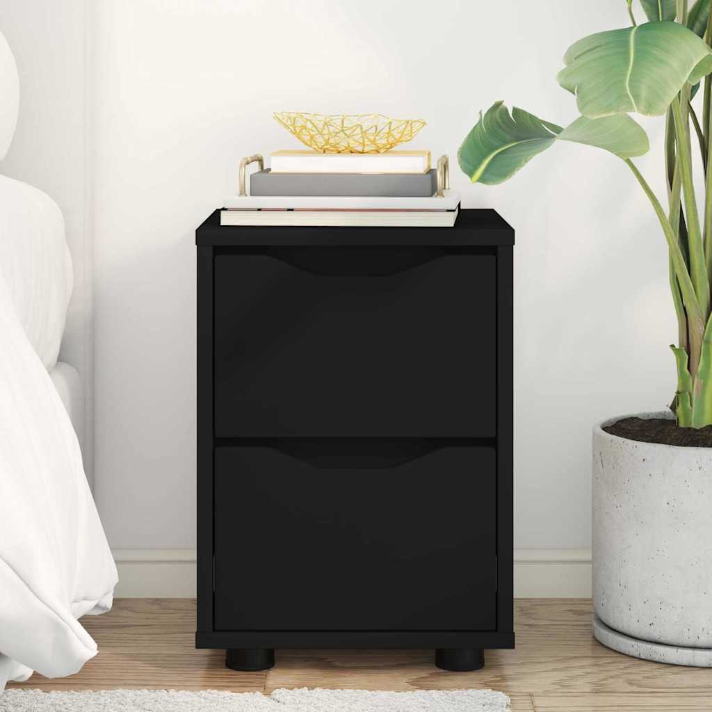 Bedside Table Black 30.5 x 30 x 43 cm Engineered Wood