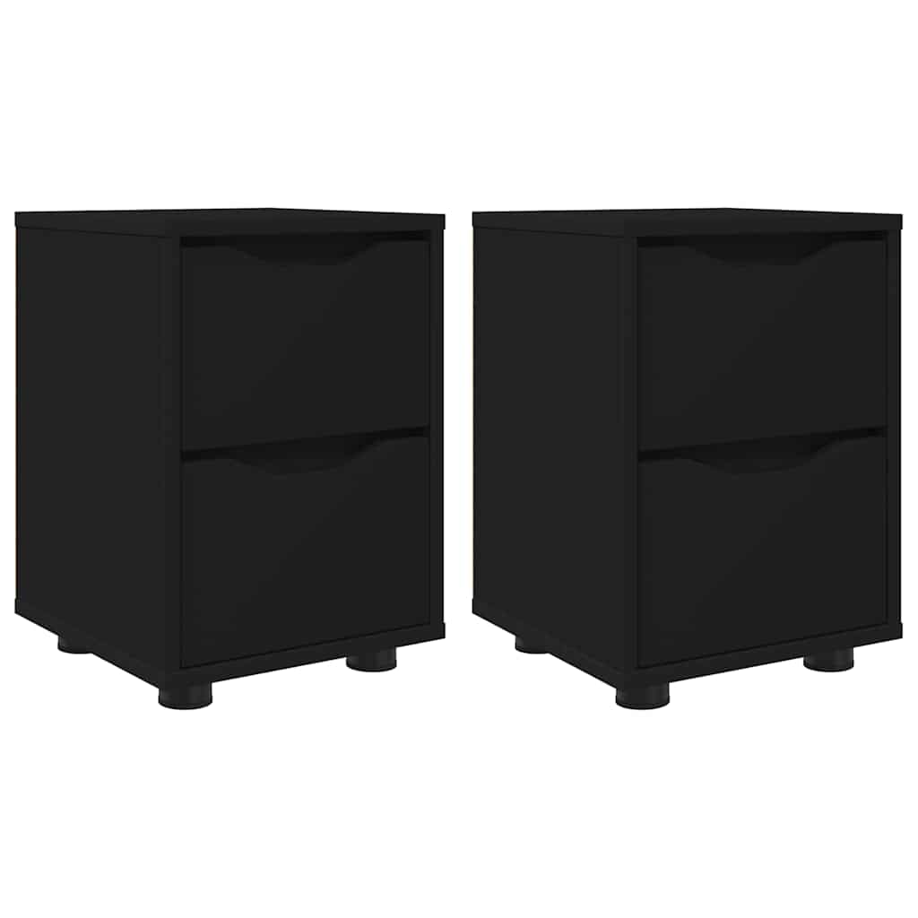 Bedside Tables 2 pcs Black 30.5 x 30 x 43 cm Engineered Wood
