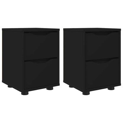 Bedside Tables 2 pcs Black 30.5 x 30 x 43 cm Engineered Wood