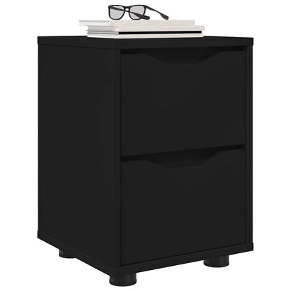 Bedside Tables 2 pcs Black 30.5 x 30 x 43 cm Engineered Wood
