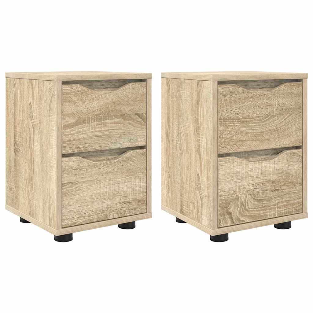 Bedside Tables with Drawer 2 pcs Sonoma Oak 30.5 x 30 x 43 cm