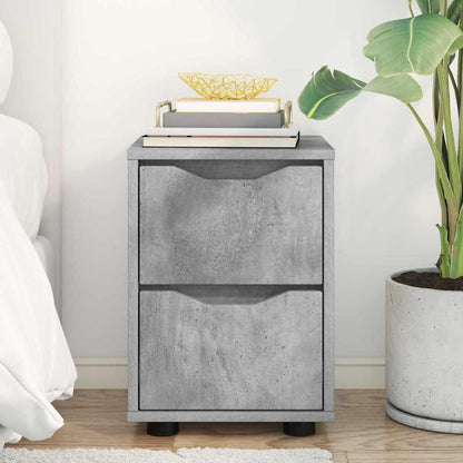 Bedside Table Concrete Grey 30.5 x 30 x 43 cm Engineered Wood