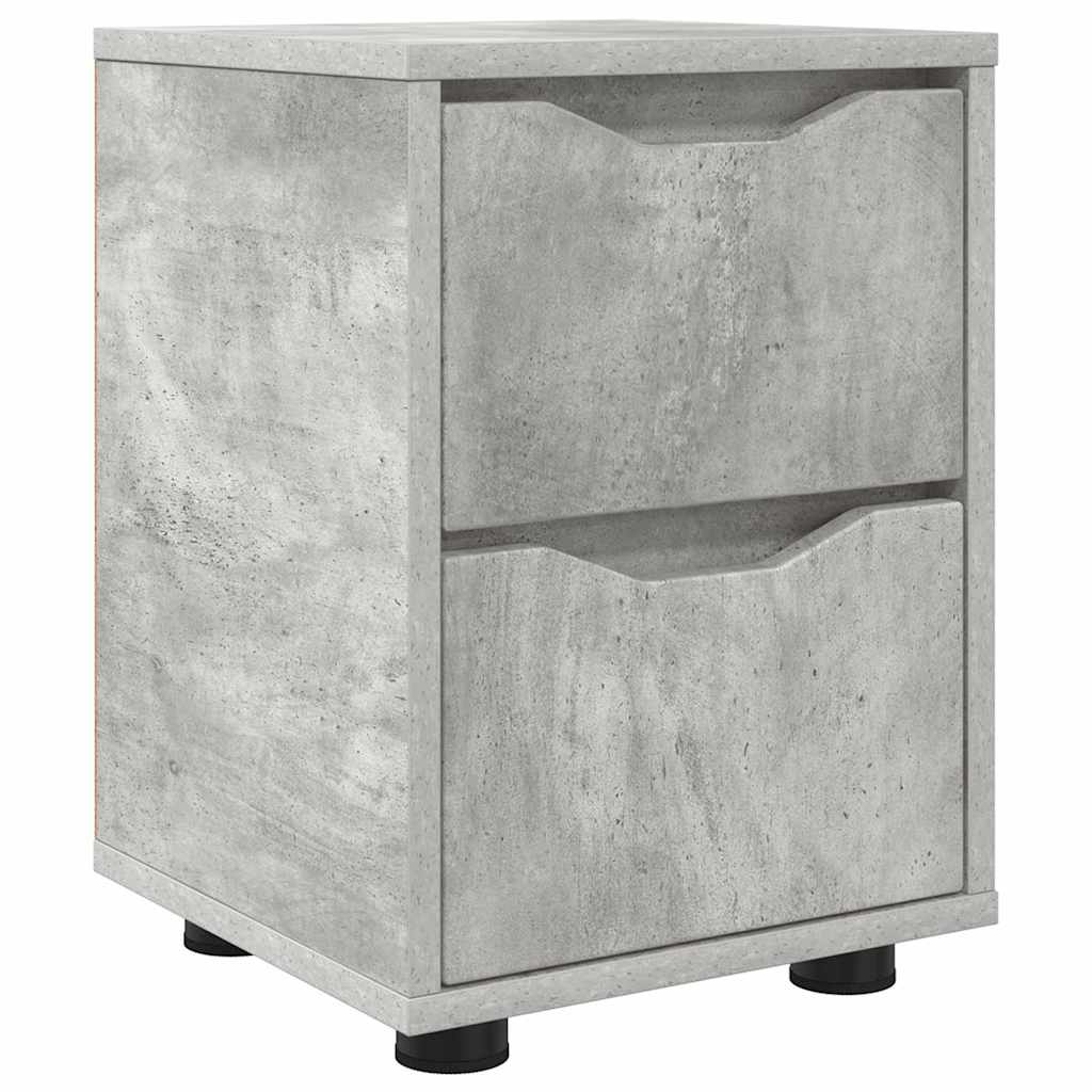 Bedside Table Concrete Grey 30.5 x 30 x 43 cm Engineered Wood