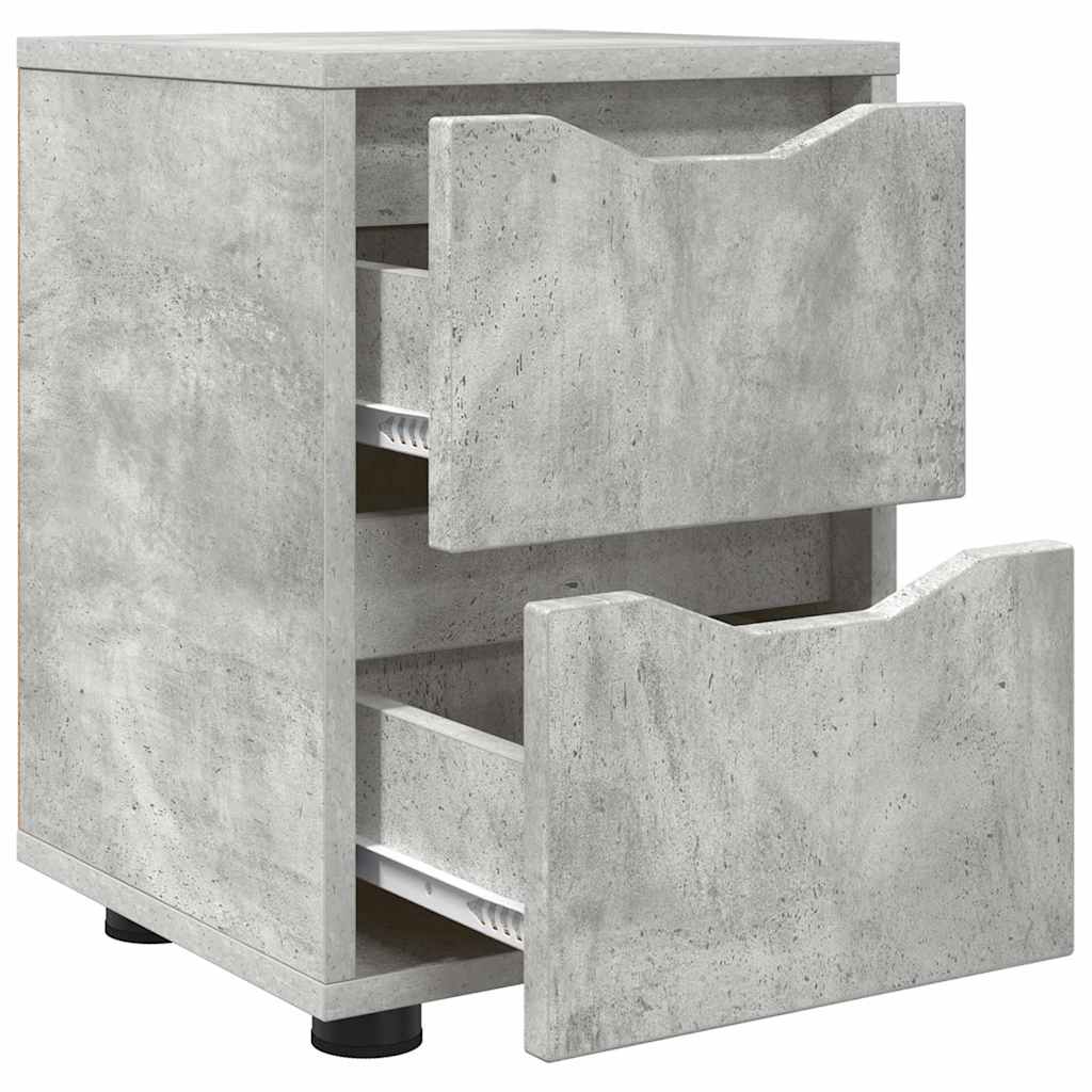 Bedside Table Concrete Grey 30.5 x 30 x 43 cm Engineered Wood
