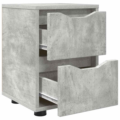 Bedside Table Concrete Grey 30.5 x 30 x 43 cm Engineered Wood