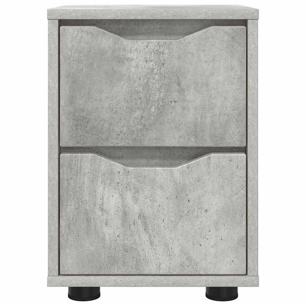Bedside Table Concrete Grey 30.5 x 30 x 43 cm Engineered Wood