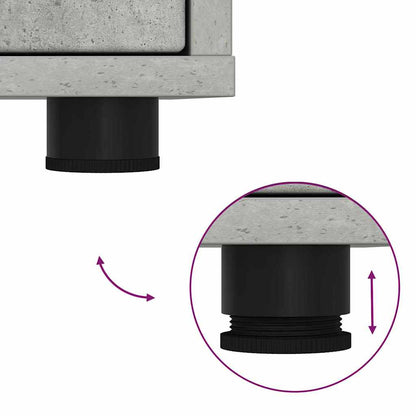 Bedside Table Concrete Grey 30.5 x 30 x 43 cm Engineered Wood