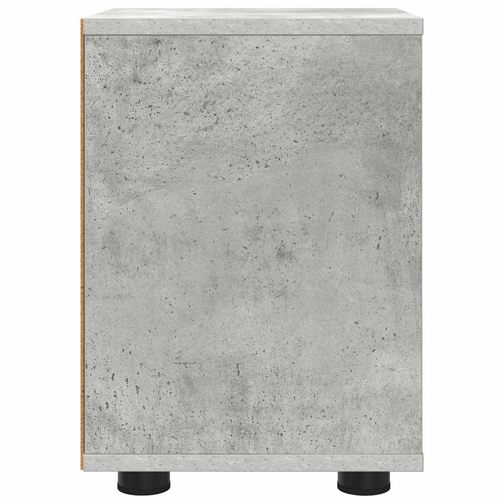 Bedside Table Concrete Grey 30.5 x 30 x 43 cm Engineered Wood