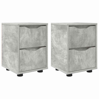 Bedside Tables 2 pcs Concrete Grey 30.5 x 30 x 43 cm