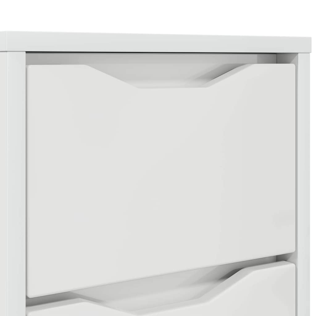 Bedside Table with Drawer High Gloss White 30.5 x 30 x 43 cm