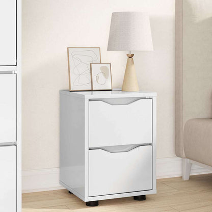 Bedside Tables 2 pcs High Gloss White 30.5 x 30 x 43 cm