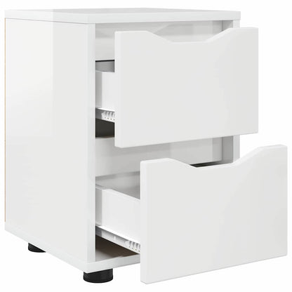 Bedside Tables 2 pcs High Gloss White 30.5 x 30 x 43 cm