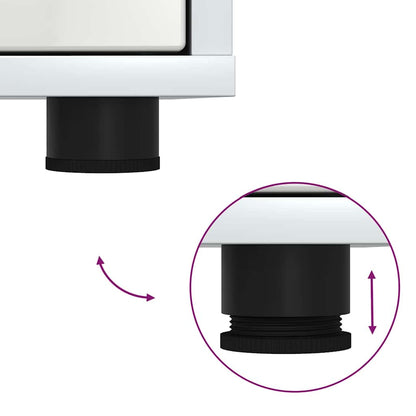 Bedside Tables 2 pcs High Gloss White 30.5 x 30 x 43 cm