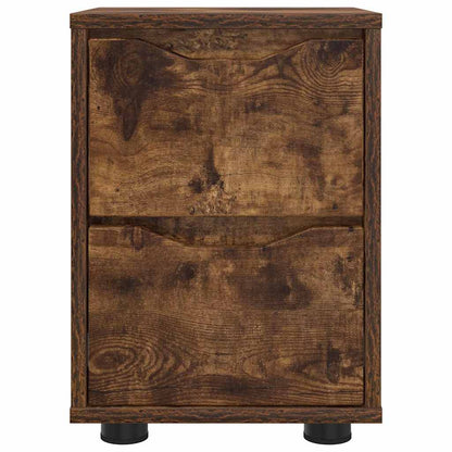 Bedside Tables with Drawer 2 pcs Smoked Oak 30.5 x 30 x 43 cm