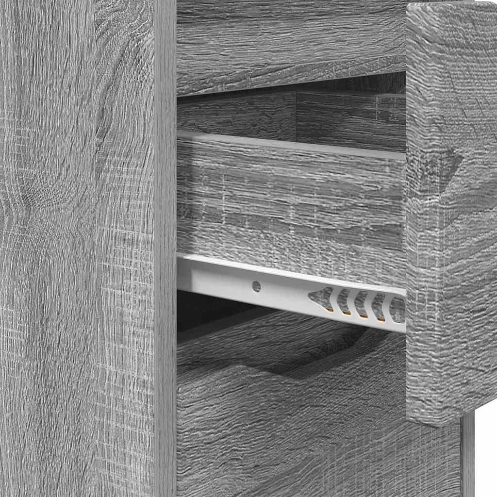 Bedside Table Grey Sonoma 30.5 x 30 x 43 cm Engineered Wood