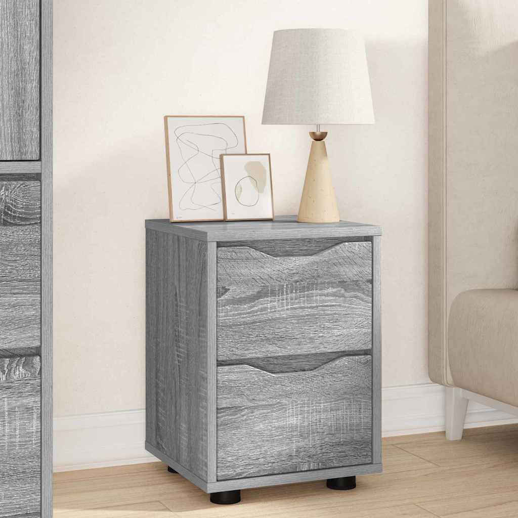 Bedside Table Grey Sonoma 30.5 x 30 x 43 cm Engineered Wood