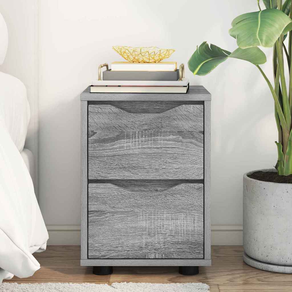 Bedside Table Grey Sonoma 30.5 x 30 x 43 cm Engineered Wood
