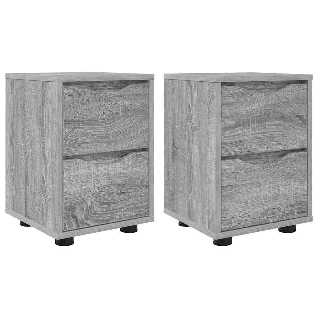Bedside Tables with Drawer 2 pcs Grey Sonoma 30.5 x 30 x 43 cm