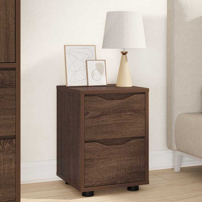Bedside Table Brown Oak 30.5 x 30 x 43 cm Engineered Wood