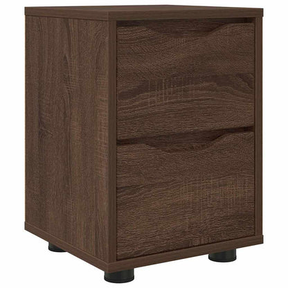 Bedside Table Brown Oak 30.5 x 30 x 43 cm Engineered Wood