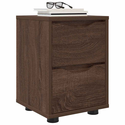Bedside Table Brown Oak 30.5 x 30 x 43 cm Engineered Wood