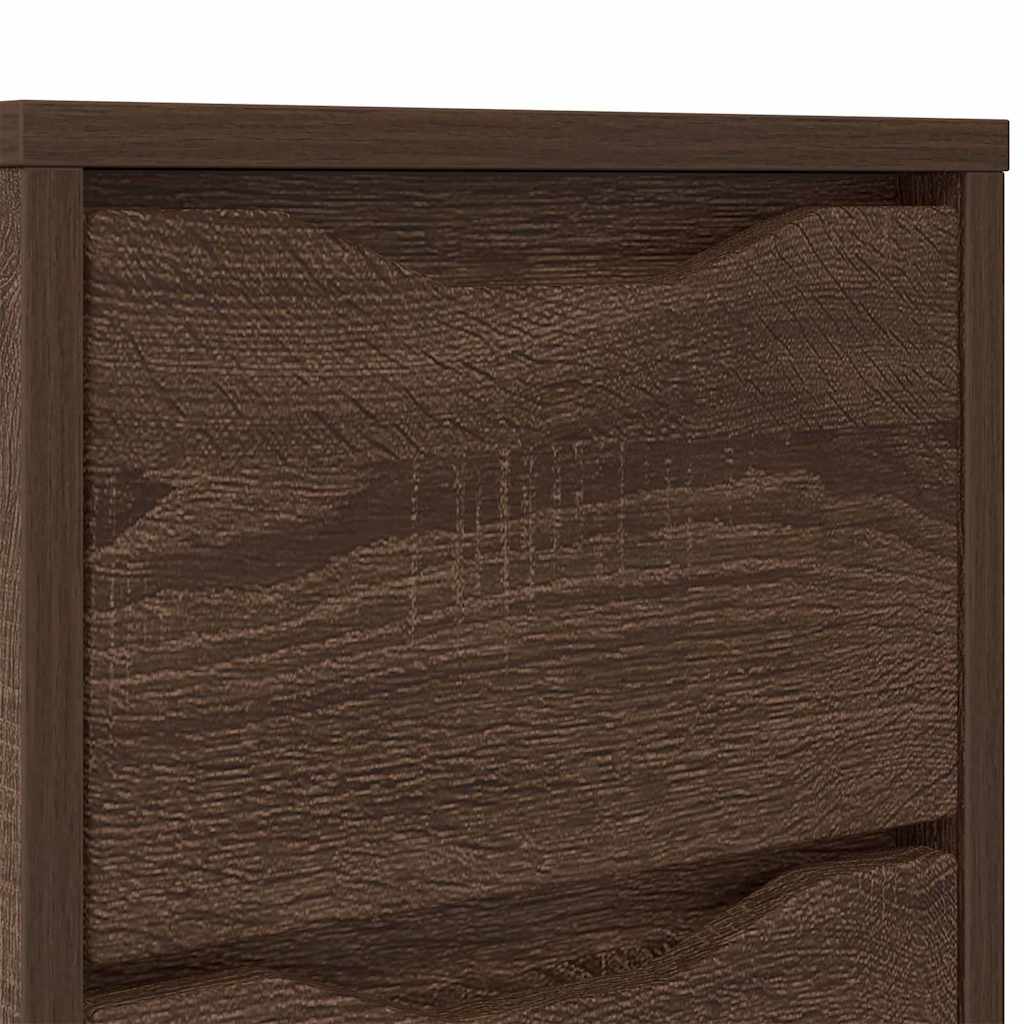Bedside Tables with Drawer 2 pcs Brown Oak 30.5 x 30 x 43 cm