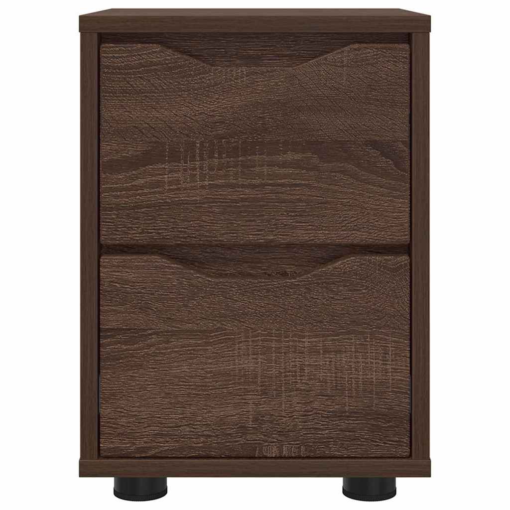 Bedside Tables with Drawer 2 pcs Brown Oak 30.5 x 30 x 43 cm