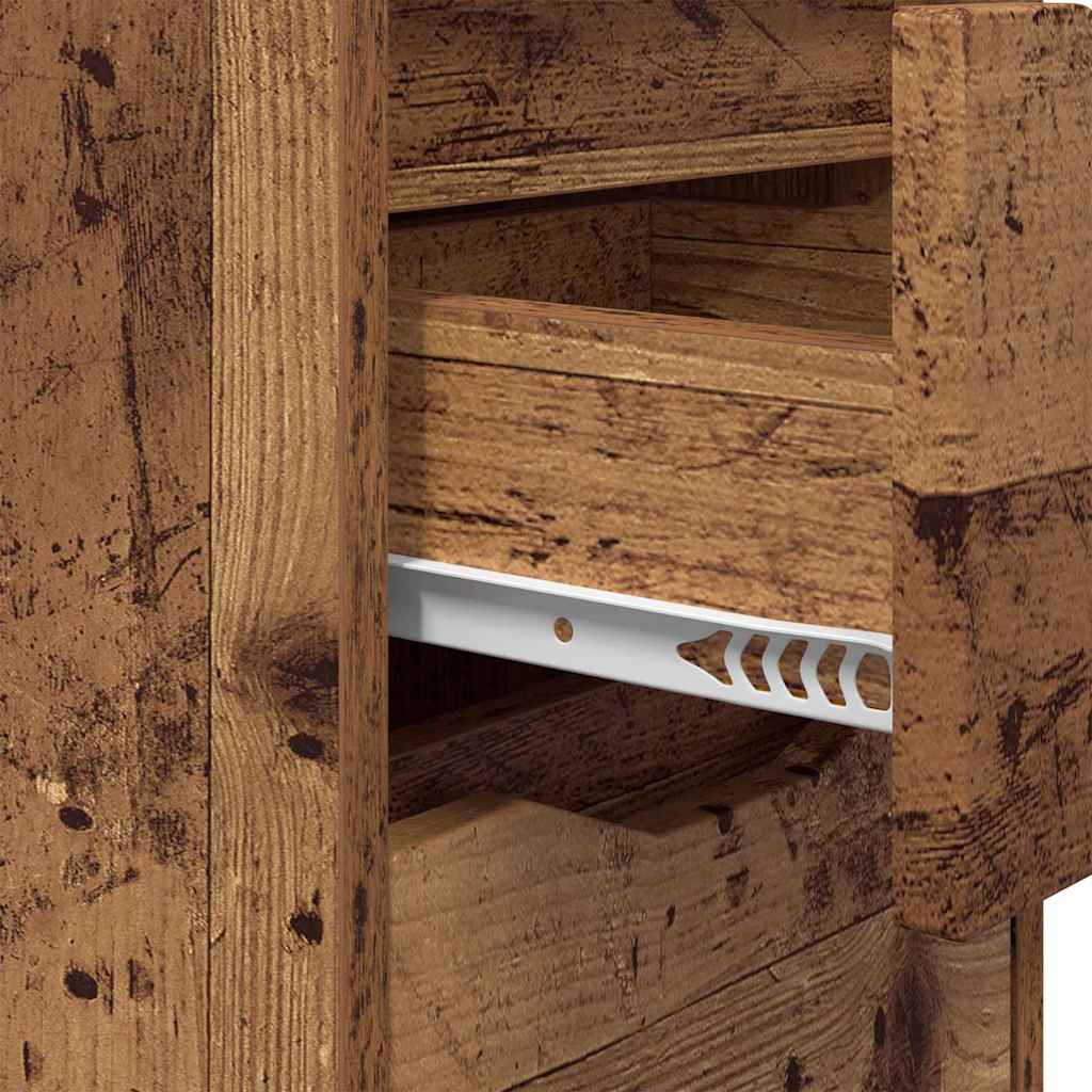 Bedside Table Old Wood 30.5 x 30 x 43 cm Engineered Wood